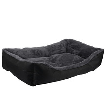 Hundeseng m/plys sort/grå 50 x 70 cm